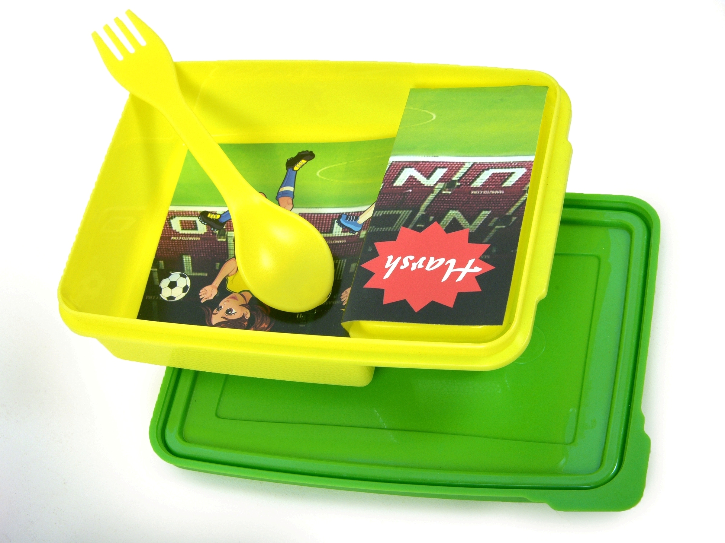yellow & green tiffin box