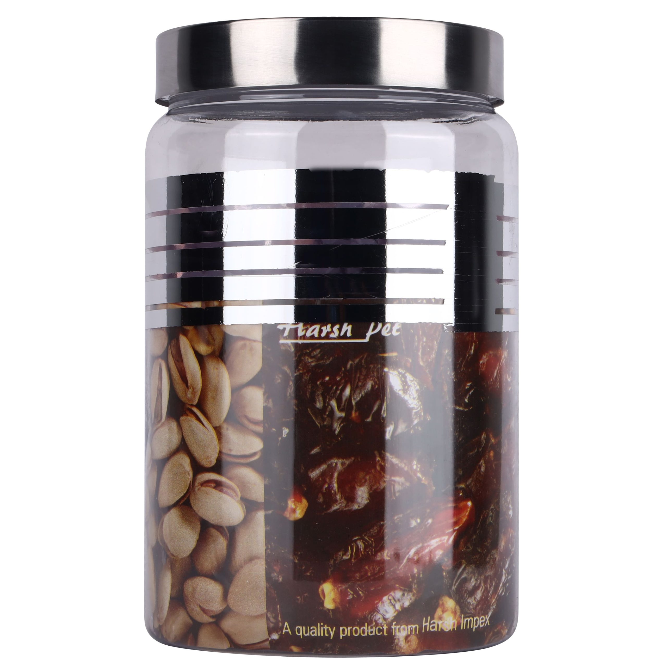 stylish silver and black printed container