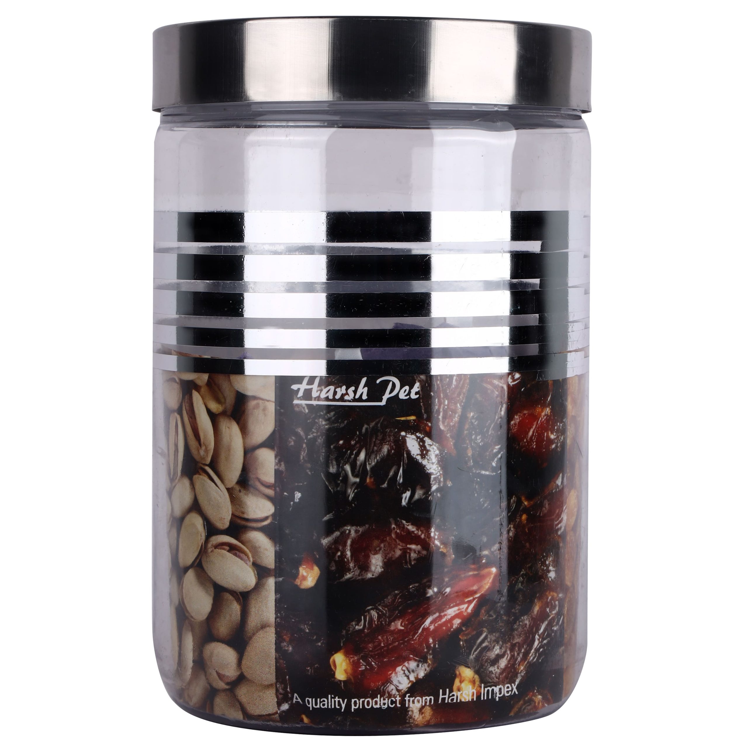 stylish silver printed container